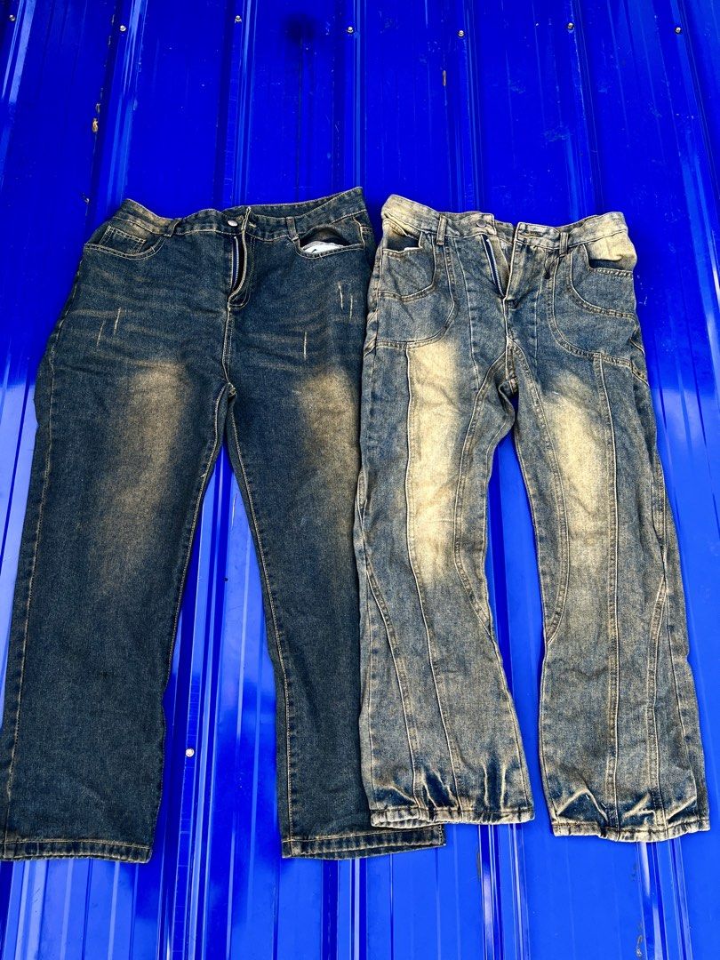ASPACK Y2k Retro Washed Jeans (Category: Jeans) located in Alaminos. Submitted by nangthrithriftlang (Listing ID 1448589732, Image 1). Description: W-34 L-39 W-32 L-38 1000+sf for both.