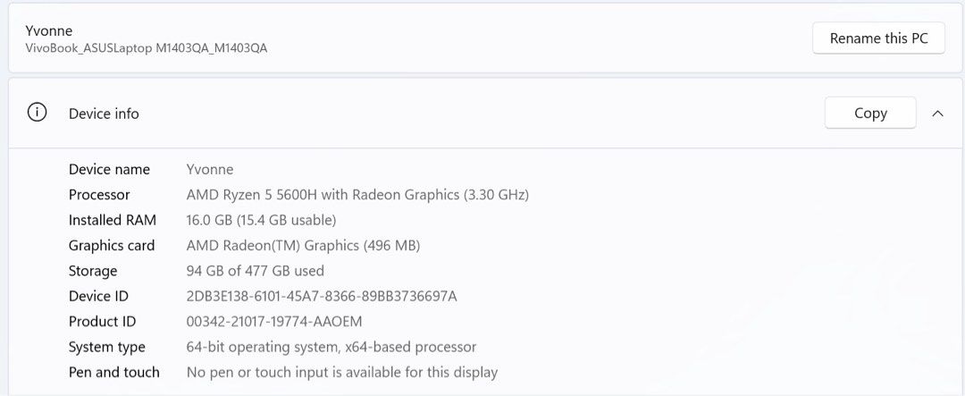 Asus vivobook 14505001015499171843