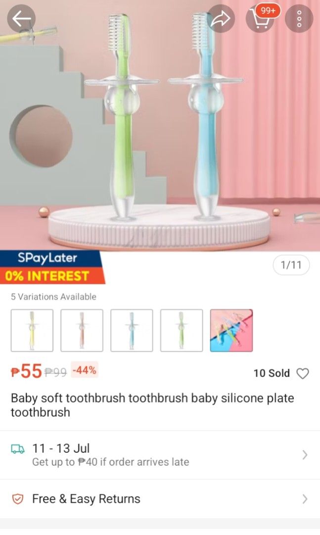 Baby Silicone Toothbrush (Category: Baby Toiletries & Grooming) located in Taguig. Submitted by mgaabubotniligaya (Listing ID 1448528674, Image 3). Description: Php 35 each / 3 for 100 medyo maalikabok due to storage brand new and sealed need lang sterilised before using as is declared make offer and mine at your own risk 📍Location: Wawa / Sta. Ana, Taguig 🛵Lalamove and Pick Up Only 💸Payment First thru GCash / PayMaya and other Banks 👉Price e