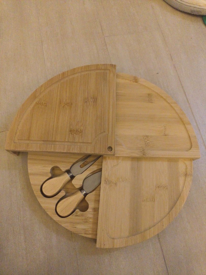 Bamboo Cheese Board with Utensils504961390578257920