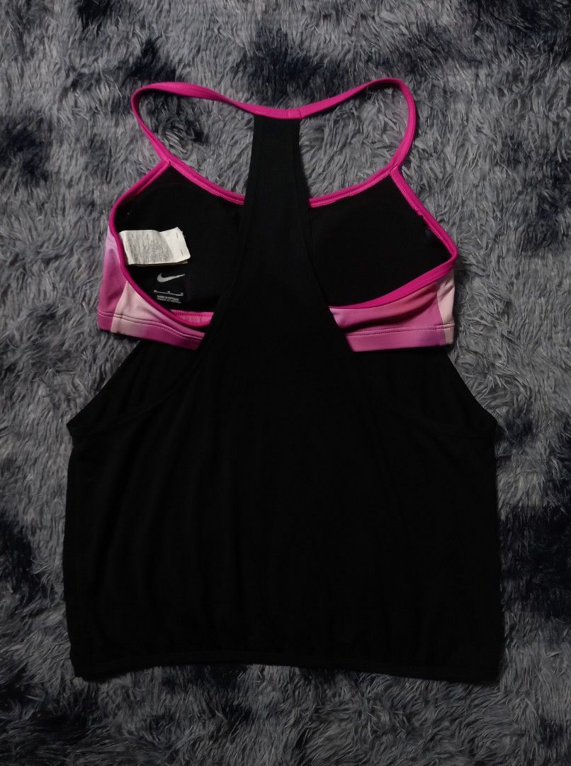 black Nike layered tankini top (Category: Sleeveless) located in Manila. Submitted by thirdy. (Listing ID 1448532046, Image 2). Description: -Size M on tag -Dimes (14 X 23) -Good condition.