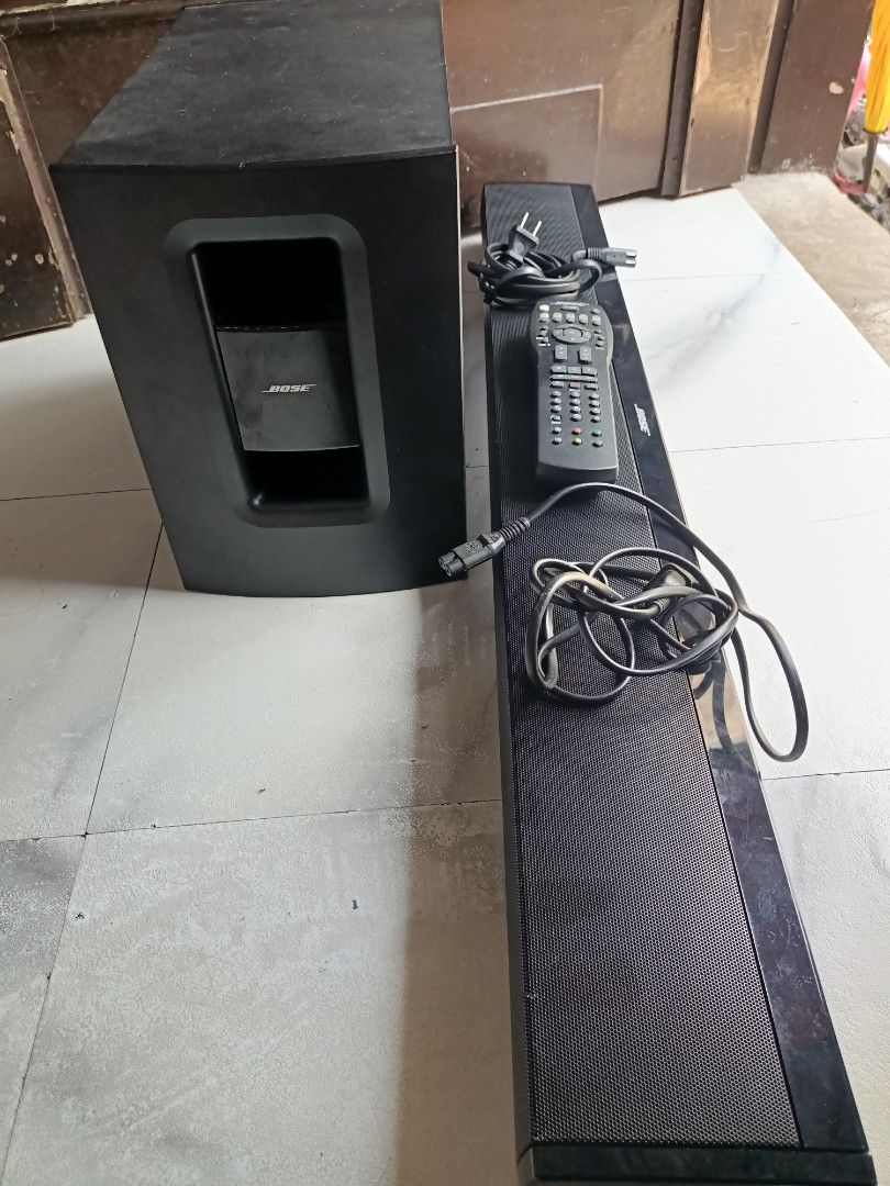 Bose cinemate 1 sr subs issue only no powee (Category: Soundbars, Speakers & Amplifiers) located in Meycauayan. Submitted by jonruelan (Listing ID 1448690667, Image 2). Description: -no power subs issue yun lang issue soundbar no issue 100% working convert nyo nalang or pagawa nyo sa trusted tech. -no history of repair pa open nyo muna sa tech nyo para sure. - Bose Soundbar and Subwoofer Set - Includes remote control and power cables - Tested and