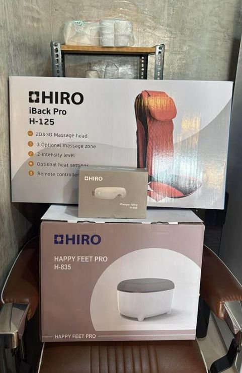 Brand New Hiro Foot, Back and Eye Massage (Category: Massage Devices) located in Mendez-Nunez. Submitted by soonenough (Listing ID 1448619909, Image 1). Description: Box never been opened 15k back massage 20k foot massage 10k eye massage TAKE ALL 40k.