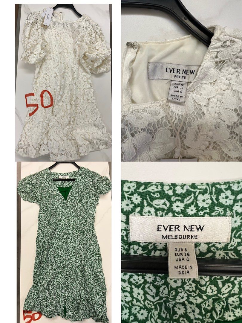 Brand new with tag EVERNEW dresses （分類：連身裙）位於 Hong Kong。 由 preciousthingsidontneed 提交（商品編號 1448615509，圖片 1）。簡介： Too small for me. Selling because moving!! Very nice materials and great for summer time. Take both for $80 Pick up Quarry Bay or Sf to you。