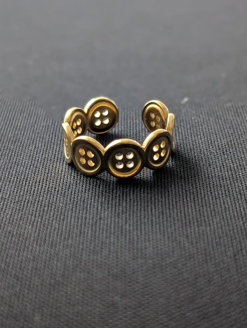 Button Design Adjustable Ring (Category: Rings) located in Singapore. Submitted by hana08 (Listing ID 1448537634, Image 1). Description: @$7.00 + $3.00 (postage) Adjustable ring ITEM SOLD NOT EXCHANGEABLE AND NON REFUNDABLE..