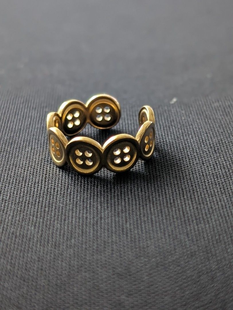 Button Design Adjustable Ring (Category: Rings) located in Singapore. Submitted by hana08 (Listing ID 1448537634, Image 2). Description: @$7.00 + $3.00 (postage) Adjustable ring ITEM SOLD NOT EXCHANGEABLE AND NON REFUNDABLE..