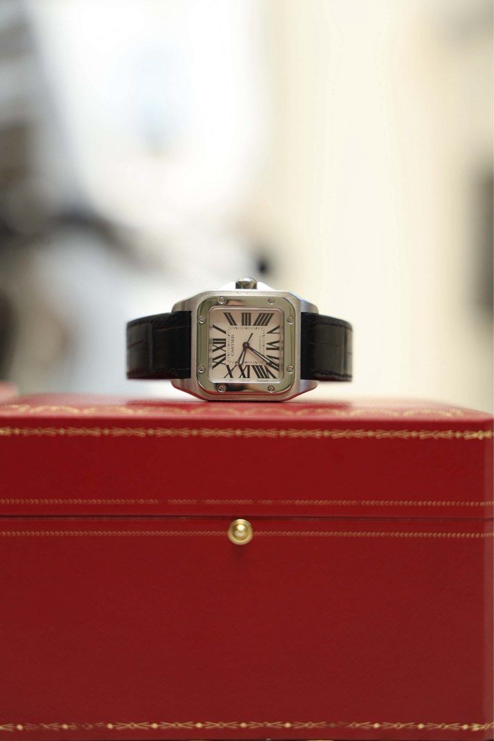 Cartier Santos 100 M/XL (Category: Luxury Watches) located in Quezon City. Submitted by grailtimebyjmcu (Listing ID 1448535301, Image 2). Description: Cartier Santos 100 M & XL Available! Complete Sets Box, papers, manuals 2019 yr. model Both M and XL available 270k for M 290k for XL .