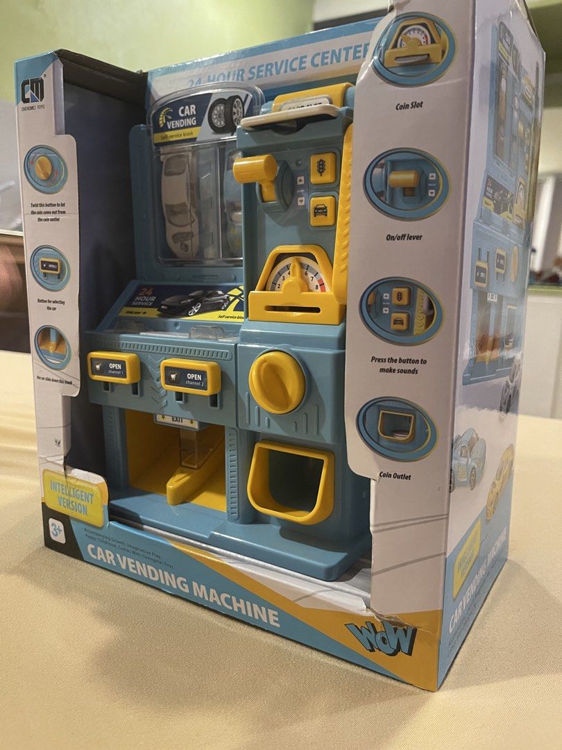 Carwash vending machine with 2 cars inside (Category: Kids Toys) located in Makati City. Submitted by jp_finds (Listing ID 1448622617, Image 1). Description: Car wash vending machine toy Brandnew Complete 2 cars inside .