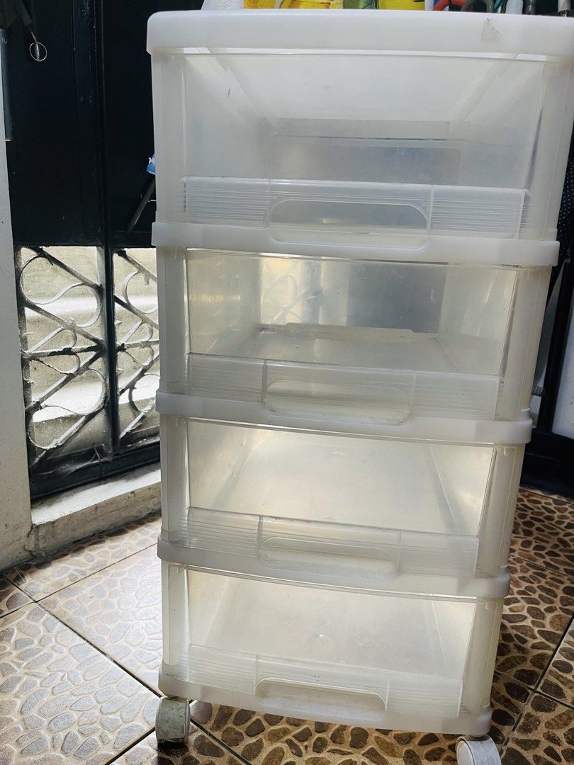 Clear White Plastic Drawer 3 Layers with wheels (Category: Storage Boxes & Baskets) located in Caloocan City. Submitted by epicogiftshop (Listing ID 1448497537, Image 1). Description: .