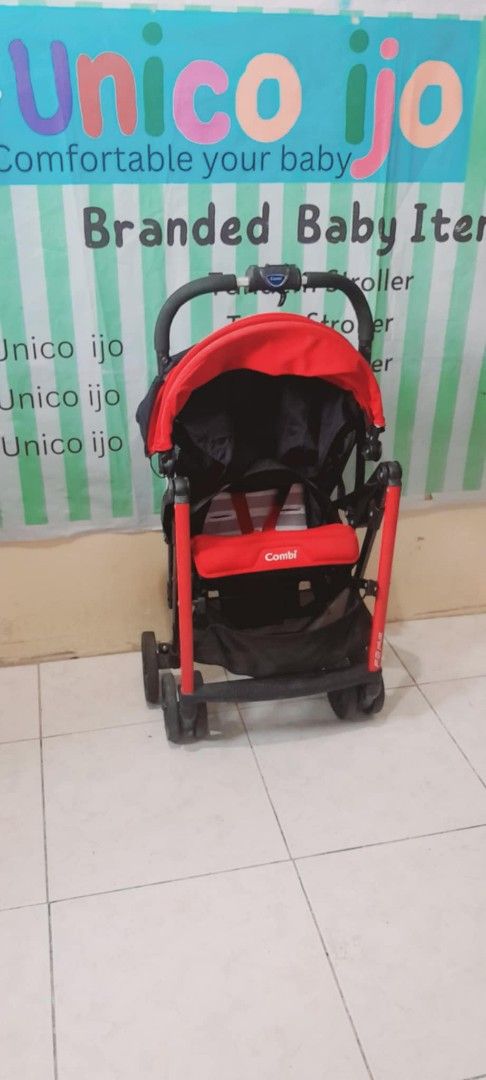 Combi Stroller Red Lightweight Travel Baby Stroller (Category: Strollers) located in Caloocan City. Submitted by Unicoijo02 (Listing ID 1448505129, Image 3). Description: - Red Combi Stroller - Lightweight and easy to maneuver - Ideal for travel and everyday use - Includes convenient storage basket - Equipped with safety harness - Folds compactly for easy storage - Ready for its next adventure!.