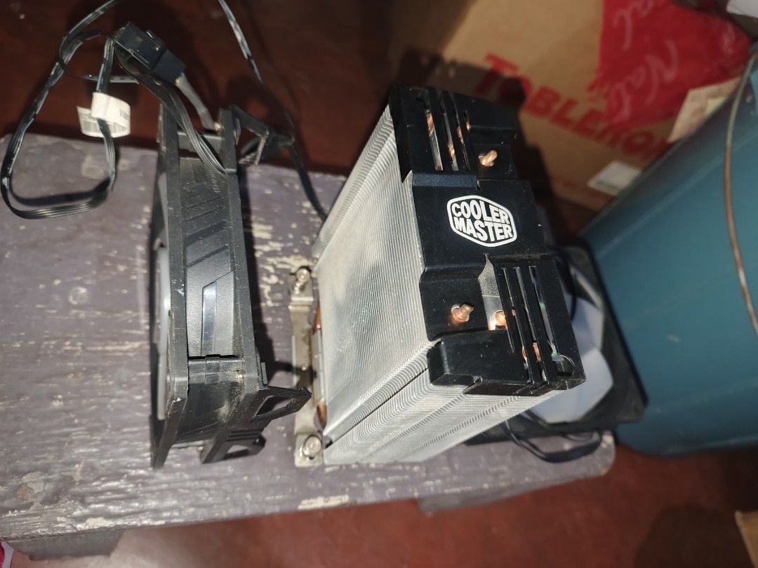 Cooler Master Hyper 212 RGB CPU Cooler with Fans (Category: Computer Parts) located in Caloocan City. Submitted by dark_fenrir13 (Listing ID 1448545186, Image 2). Description: - Cooler Master Hyper 212 CPU Cooler - Includes two SickleFlow 120 RGB Fans - Adjustable fan speed -Easy fan dismount for faster cleaning - All mounting hardware and brackets for Intel and AMD included WITH manual - Tested and confirmed working - Excellent for maintaining l