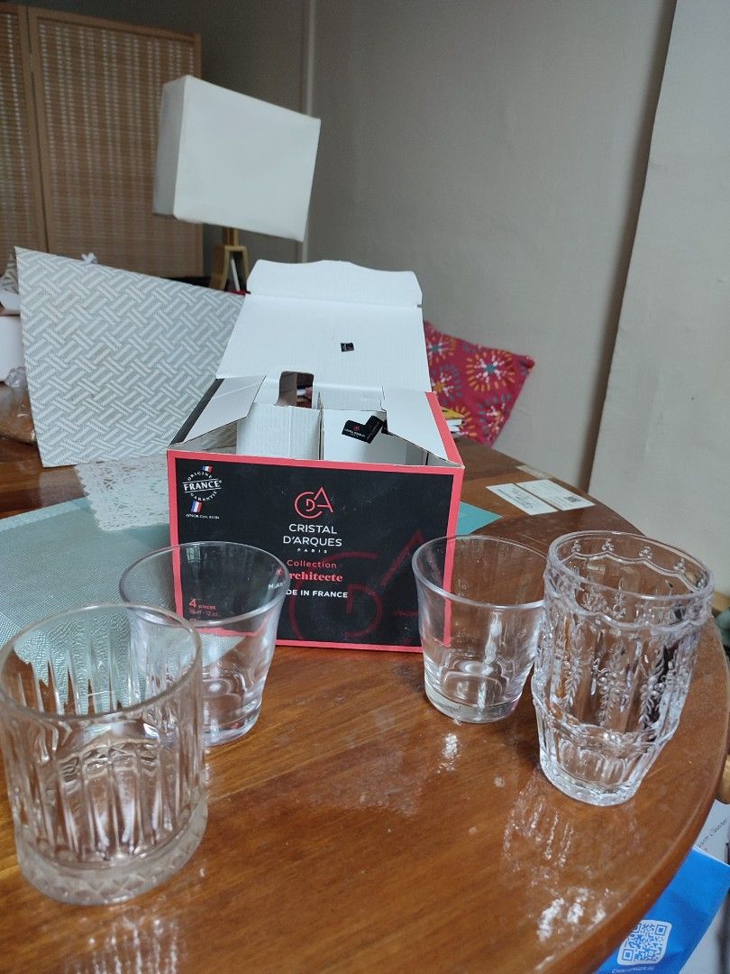 Cristal D'Arques "Architectures" Tumblers Set of 4