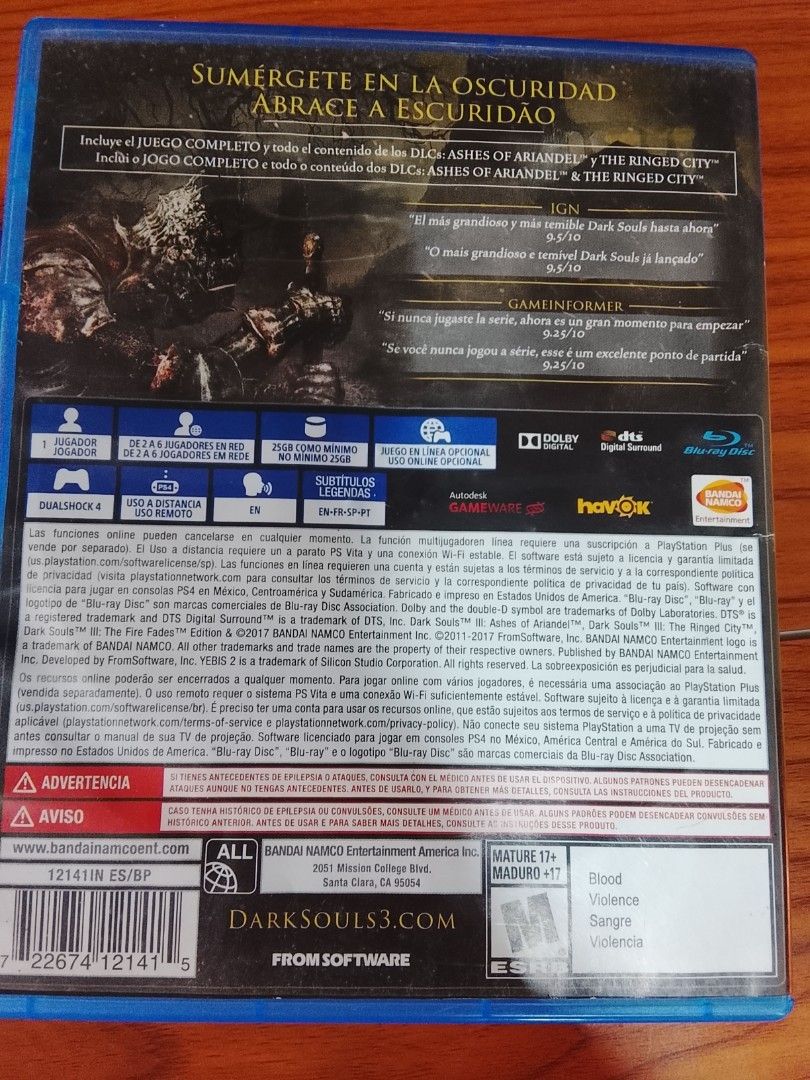 Dark Souls Remastered (Category: PlayStation) located in Manila. Submitted by coinhunter8 (Listing ID 1448546862, Image 3). Description: Maganda ito katulad ng 3 Region All sya kaya maganda Test your patience need level up muna at mentally prefer. need timing. haha A true gamer. matagal.laruin. pag di mo nalaro to di ka gamer. important tested games functional..