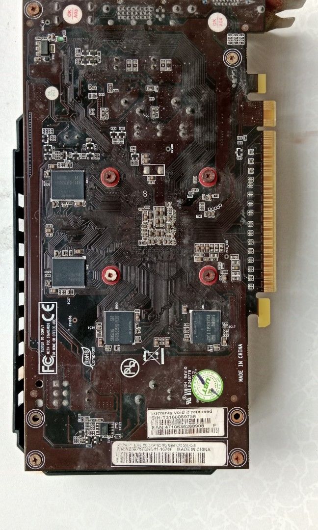 (DEFECTIVE)-PALIT GTX 750 TI (Category: Computer Parts) located in Manila. Submitted by francis_eagle (Listing ID 1448626950, Image 2). Description: 5 years natambak na test lang last month pero umusok buy at your own risk.