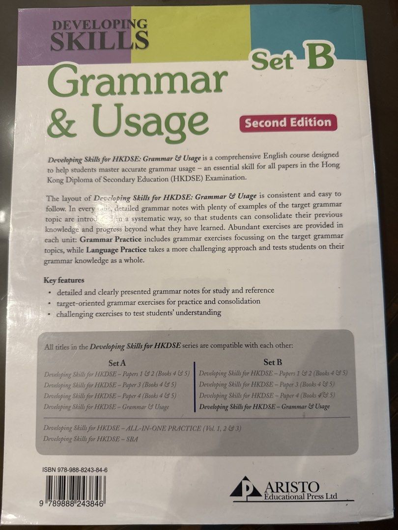 Developing Skills for HKDSE Grammar & Usage Second Edition Set B （分類：教科書）位於 Hong Kong。 由 irislfw93528 提交（商品編號 1448590188，圖片 2）。簡介： Developing Skills for HKDSE Grammar & Usage, Second Edition, Set B. 🌟95% New [只做過Unit 1(Part B & F), Unit 4, Unit 6(PartA~F) ] 東鐵綫沙田站面交better, 面交地點可再議。