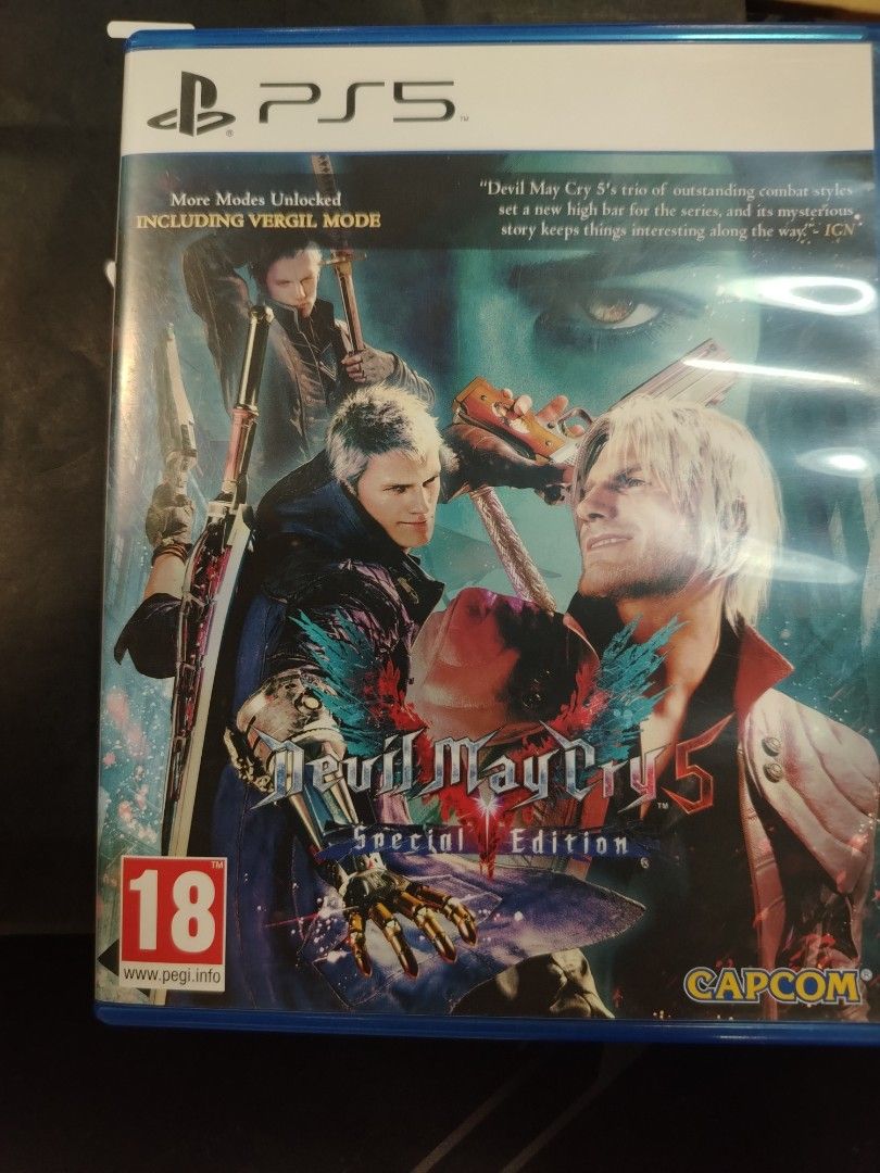 Devil May Cry 5 Special Edition PS5 Capcom (Category: PlayStation) located in Manila. Submitted by mengyak (Listing ID 1448495385, Image 3). Description: - Devil May Cry 5 Special Edition for PS5 - Includes game disc and case - Rated 18 - Region 2 - Dolby Audio Ultra HD Blu-ray.