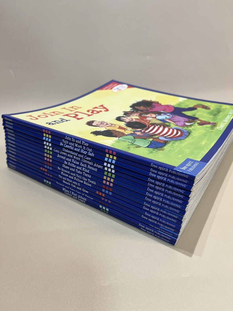 Free Spirit Learning to Get Along (15 books）正版書 幼兒好行為 （分類：兒童書籍）位於 Hong Kong。 由 humptydumpty0 提交（商品編號 1448596701，圖片 1）。簡介： Included 15 books with title- Be Honest and Tell the Truth Share and Take Turns Be Polite and Kind Talk and Work it Out Join in and play Accept and Value Each Person Know and Follow Rules Try and Stick with It Be Careful and Stay Safe Understand and Care Cool Down and Work Through Anger Listen and Learn Respect and Take Care o