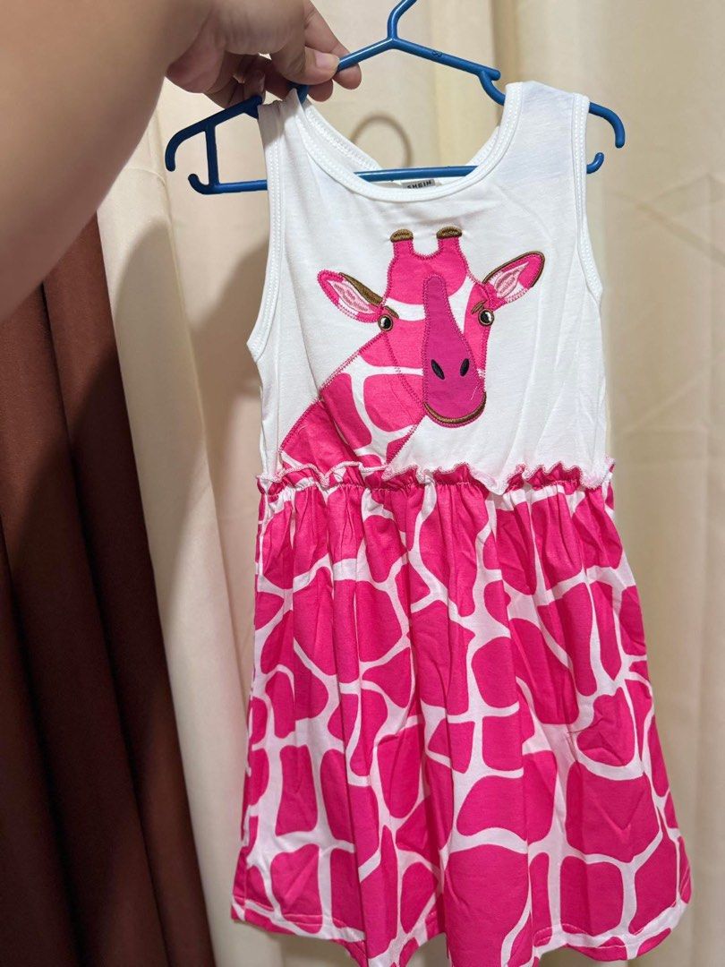 Giraffe Print Frill Trim Dress (Category: Babies & Kids Fashion) located in General Trias. Submitted by sofiethrifts (Listing ID 1448637443, Image 1). Description: .
