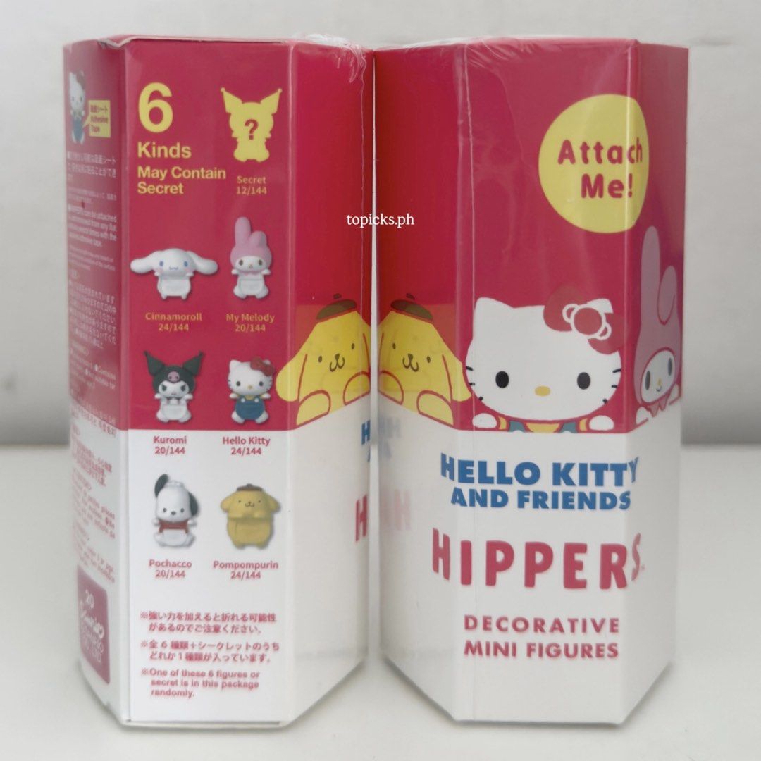 Hello Kitty and Friends Hippers (Category: Other Mobile & Gadget Accessories) located in Malolos. Submitted by topicksph (Listing ID 1448666685, Image 2). Description: Hello Kitty and Friends Hippers Blind box specification, you don’t know which figure will come out until you open the box. A lineup of 7 types (6 types + 1 secret type). Guaranteed authentic.