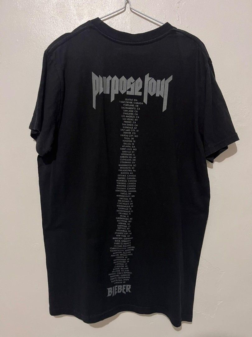Justin Bieber Purpose Tour Shirt (Category: Tshirts & Polo Shirts ) located in Manila. Submitted by twoonethrift213 (Listing ID 1448566829, Image 3). Description: Justin Bieber Purpose Tour Shirt Size Large.