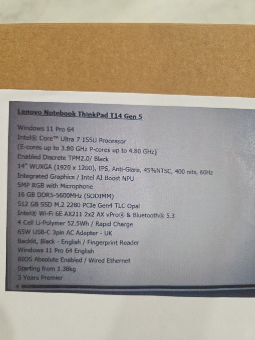 Lenovo ThinkPad T14 Gen 5 Laptop504725061574993924