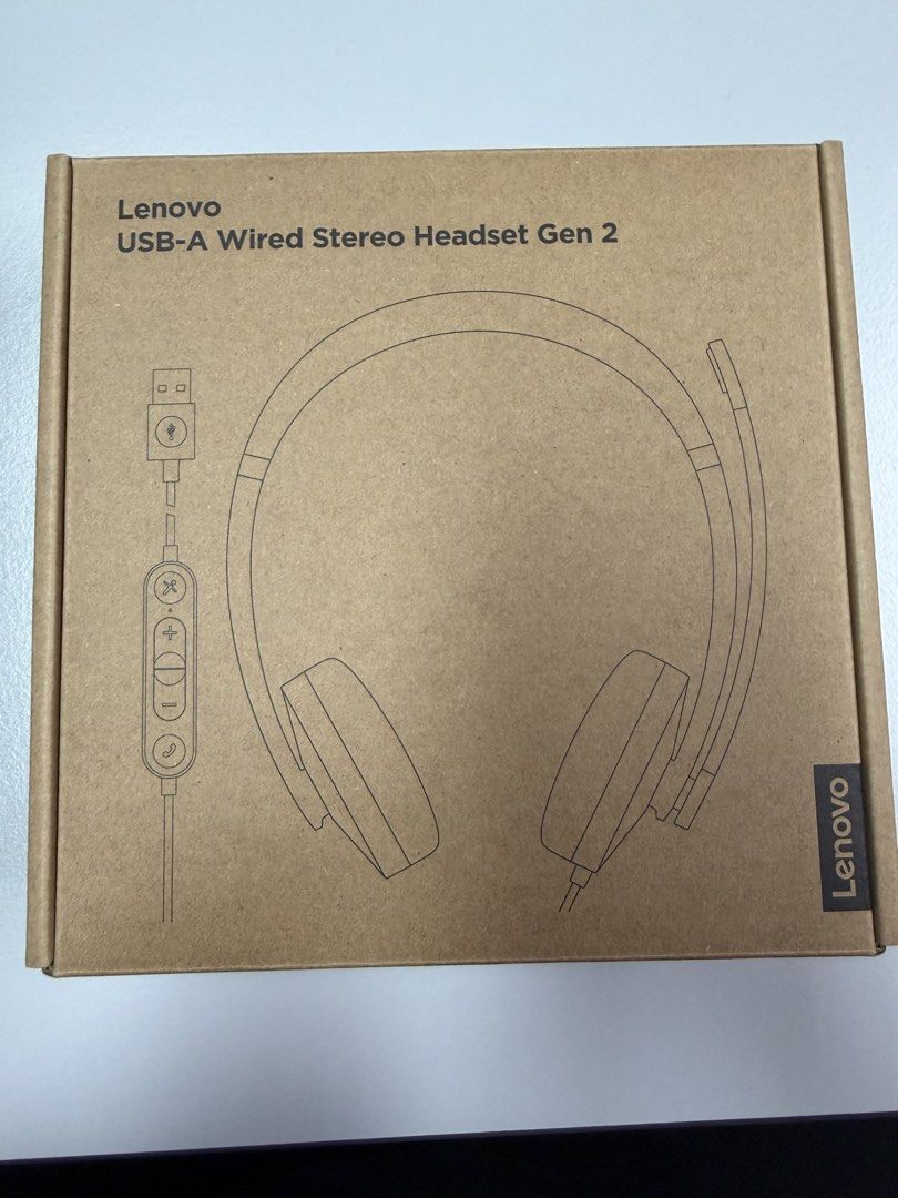 Lenovo USB-A Wired Stereo Headset Gen 2 (Category: Headphones & Headsets) located in Quezon City. Submitted by aa514 (Listing ID 1448494984, Image 2). Description: - Brand new Lenovo Headset (Gen 2) - USB-A Wired Stereo Headset - Ideal for calls and online meetings - Comes in original packaging - Ready for immediate shipping SRP 1,400.