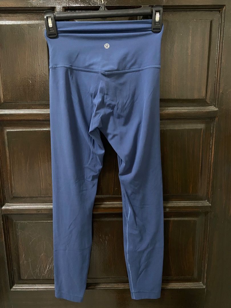 Lululemon Align High-Rise Leggings Navy Blue (Category: Activewear) located in Manila. Submitted by haveago0dthrift (Listing ID 1448534561, Image 3). Description: - Navy blue Lululemon Align leggings - High-rise fit - Size 4 - Comfortable and stretchy material - Ideal for yoga and everyday wear - Selling because they no longer fit - Width 24-30 - Length 34.