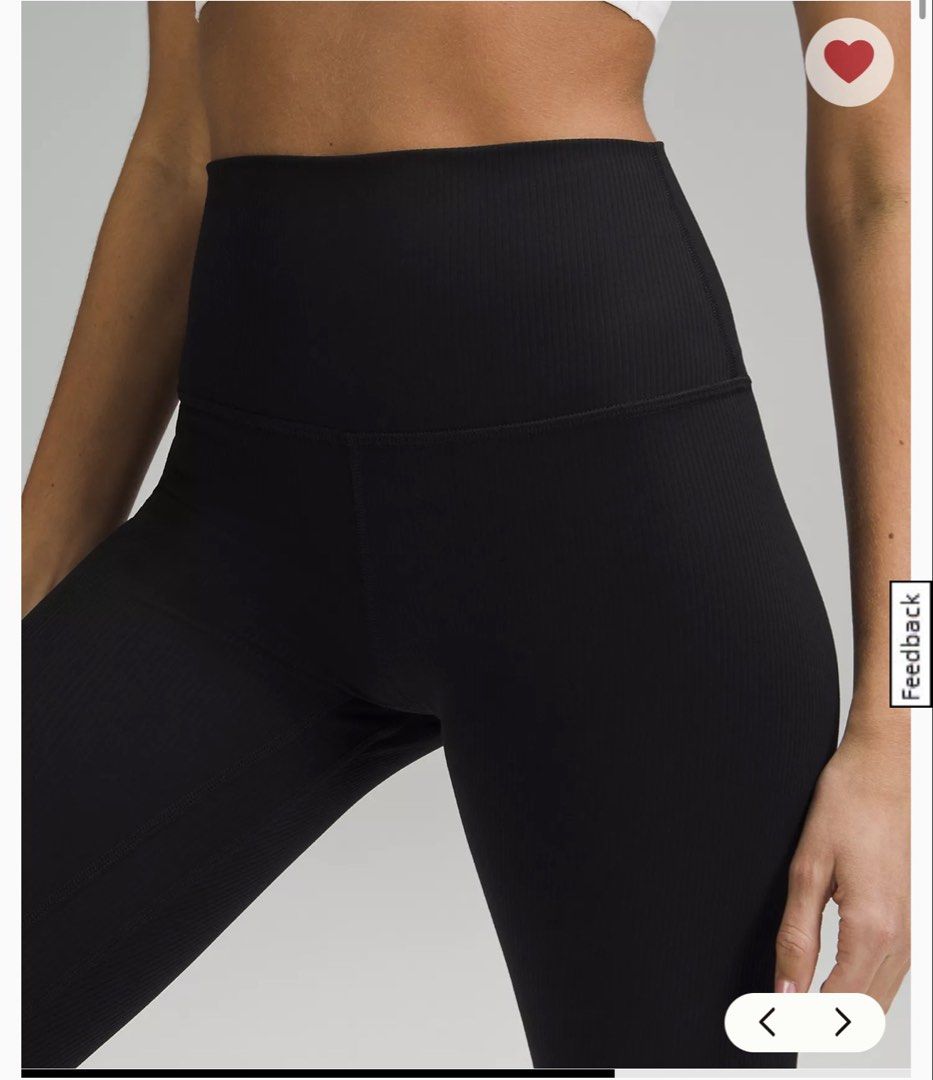 Lululemon Ribbed Align High-Rise Leggings Black (Category: Activewear) located in Manila. Submitted by zealshark.276193 (Listing ID 1448657419, Image 2). Description: - Black Lululemon leggings - High-rise fit with V-cut waistband - All-over ribbed texture - Super soft and comfortable fabric - Ideal for workouts and lounging - Selling because they don't fit anymore.