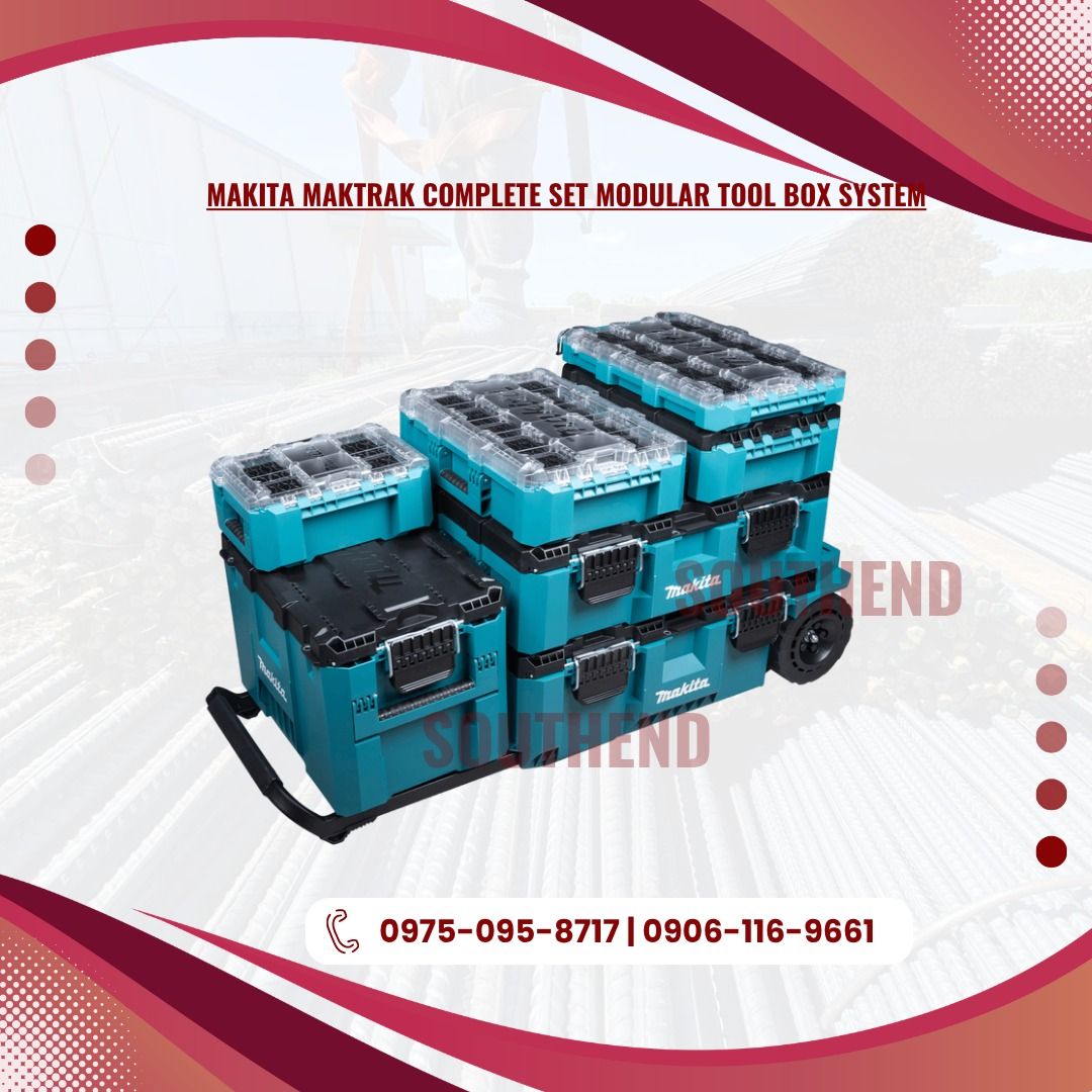 MAKITA MAKTRAK COMPLETE SET MODULAR TOOL BOX SYSTEM (Category: Everything Else Others) located in Caloocan City. Submitted by lauda_southend (Listing ID 1448487950, Image 1). Description: 𝕆ℕ 𝕊𝕋𝕆ℂ𝕂 – ℍ𝕚𝕘𝕙-ℚ𝕦𝕒𝕝𝕚𝕥𝕪 𝕀𝕟𝕕𝕦𝕤𝕥𝕣𝕚𝕒𝕝 & ℂ𝕠𝕟𝕤𝕥𝕣𝕦𝕔𝕥𝕚𝕠𝕟 𝕄𝕒𝕥𝕖𝕣𝕚𝕒𝕝𝕤 𝕃𝕠𝕠𝕜𝕚𝕟𝕘 𝕗𝕠𝕣 𝕢𝕦𝕒𝕝𝕚𝕥𝕪 𝕔𝕠𝕟𝕤𝕥𝕣𝕦𝕔𝕥𝕚𝕠𝕟 𝕒𝕟𝕕 𝕙𝕒𝕣𝕕𝕨𝕒𝕣𝕖 𝕞𝕒𝕥𝕖𝕣𝕚𝕒𝕝𝕤? 𝕎𝕖 𝕤𝕦𝕡𝕡𝕝𝕪 𝕒 𝕨𝕚𝕕𝕖 𝕣𝕒𝕟𝕘𝕖 𝕠𝕗 𝕕𝕦𝕣