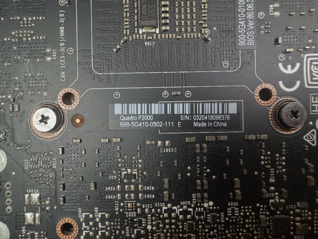 NVIDIA Quadro P2000 Graphics Card505014555342295044