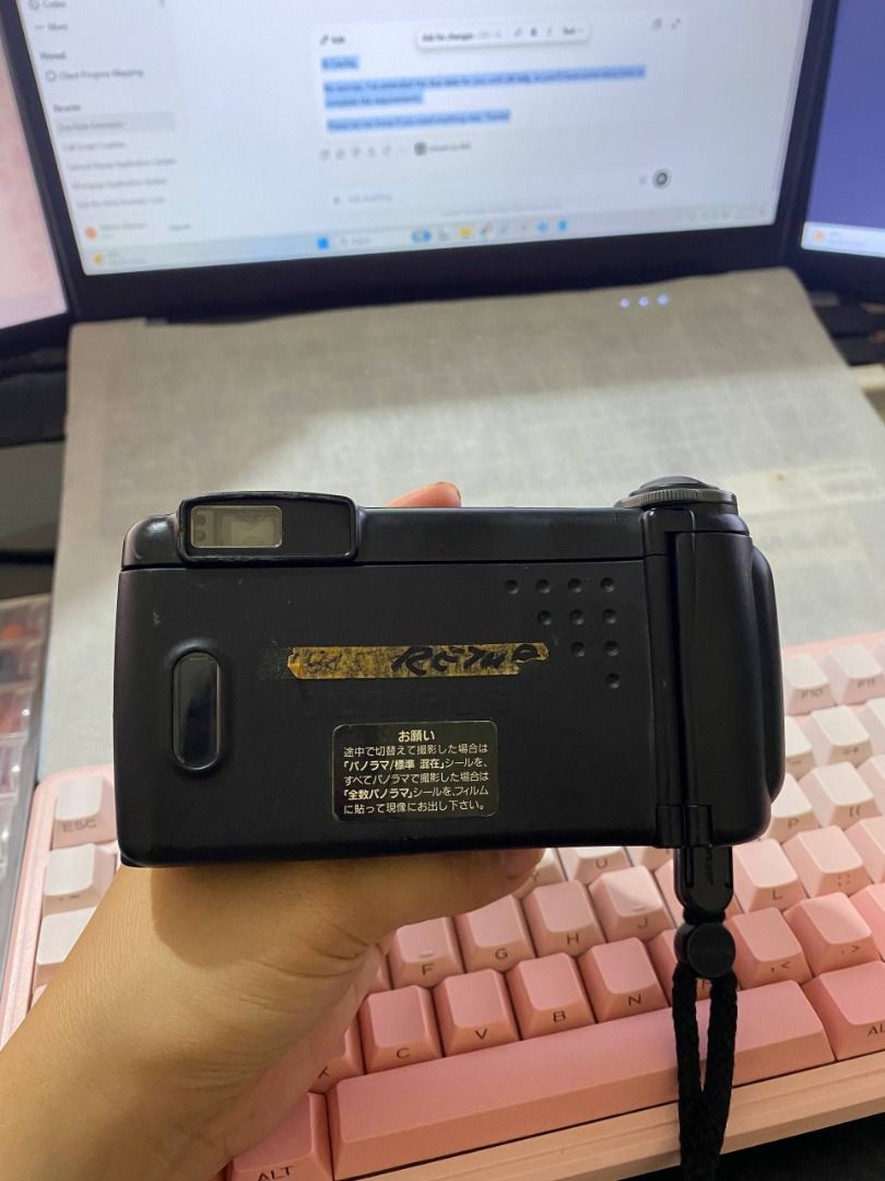 Olympus Superzoom 70 Panorama | Tested & Working (Category: Cameras) located in Bacolod City. Submitted by valerieena (Listing ID 1448637457, Image 2). Description: Vintage Olympus Superzoom 70 Panorama 35mm film camera. ✔️ Tested and working ✔️ Flash, zoom, autofocus, and motor are all functioning properly. ✔️ Mode and remote buttons work. Note: The SET button (for the date function) may not be working, or I may not be using it correctly. This d