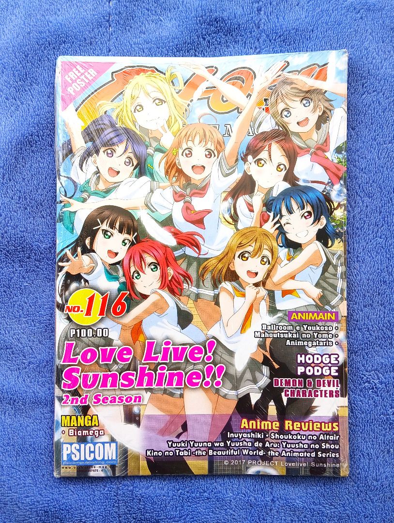 Otaku Magazine Issue Nr 116 (2017) (Category: Magazines) located in Iloilo. Submitted by jrmagallanes78 (Listing ID 1448652352, Image 1). Description: Otaku Anime Magazine Issue Number 116. Item is still SEALED and condition is therefore considered UNKNOWN. Poster may still be intact since the pages look uneven (images 3-4). Dimensions: approx 145mm x 210mm Material: paper.