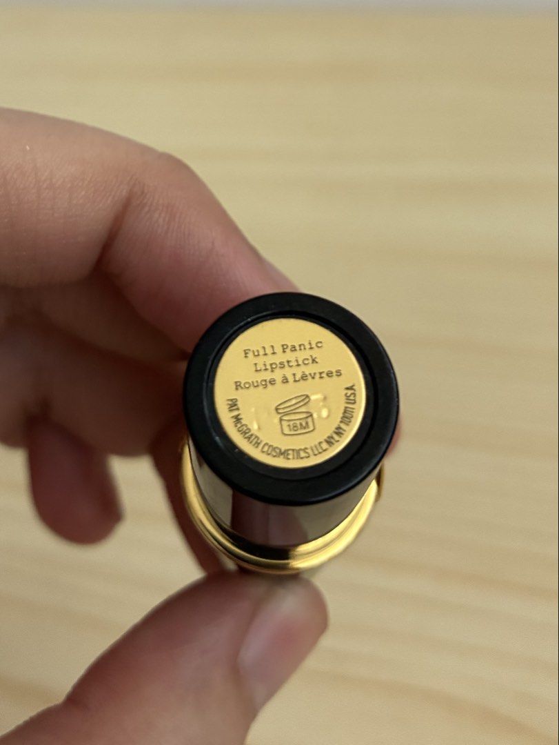 PAT McGRATH Mini Full Panic Lipstick Rouge a Levres (Category: Makeup) located in Manila. Submitted by gabasta998 (Listing ID 1448572115, Image 3). Description: -srp: 1700+, selling low kasi tumama top sa cover -used twice only -bought in the US.