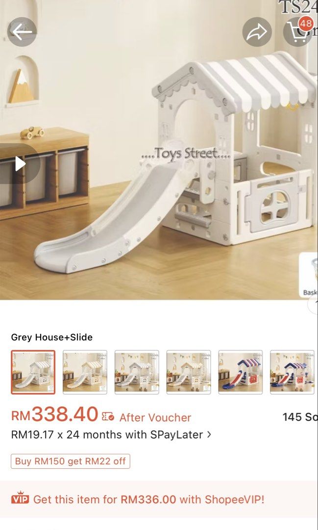 PLAYHOUSE with SLIDE (Category: Infant Playtime) located in Ipoh. Submitted by vip4r (Listing ID 1448571833, Image 2). Description: playhouse + slide ( kiri dalam gmbar ) guna dlm 2 bulan shaja lepastu simpan dlm box.. anak kurang main beli RM300 ++ letgo RM250 selfpickup ipoh perak only playhouse without slide ( kanan dalam gambar ) RM200.