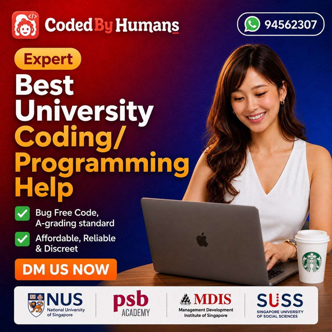 Programming Help Coding Assignment Helper Python Java C++ HTML JavaScript Tableau Autocad Solidworks Excel MatLab RStudio SPSS STATA PowerBi Arduino Raspberry Pi (Category: Professional Skills) located in Singapore. Submitted by codedbyhumans (Listing ID 1417378150, Image 1). Description: Award-winning University level Coding & Programming help for all your school assignments, projects, TMA, ECA, quizzes, reports, FYP, exams etc. Read how our cli