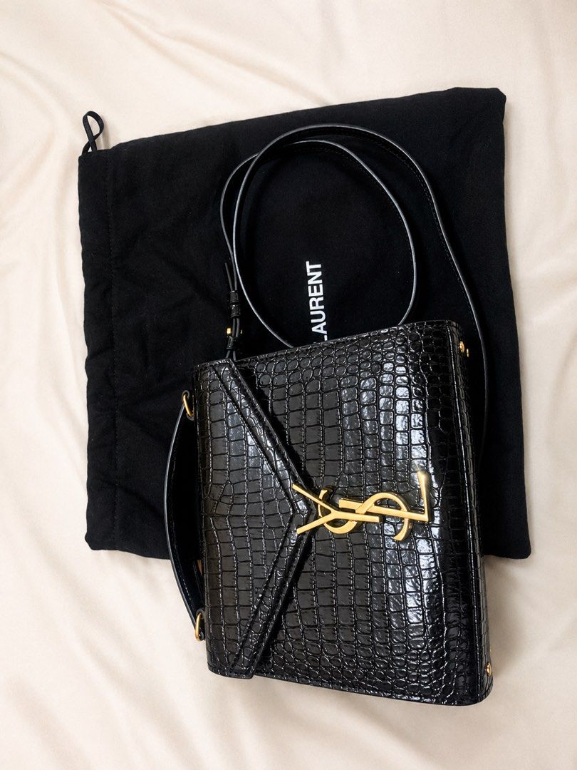 Saint Laurent Black Croc Embossed YSL Monogram Bag (Category: Luxury Bags & Wallets) located in Manila. Submitted by basha.449 (Listing ID 1448519084, Image 2). Description: - Not used Saint Laurent bag - Black croc embossed leather - Iconic gold YSL logo hardware - Minimalist and versatile design - Suitable for day or evening wear - Comes with original dust bag - 1:1.