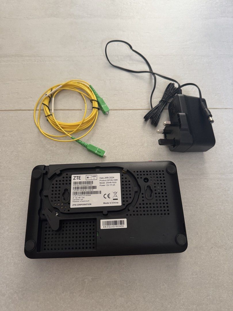 Singtel Optical Network Router ZTE with Power Adapter & Cable505381283955353601