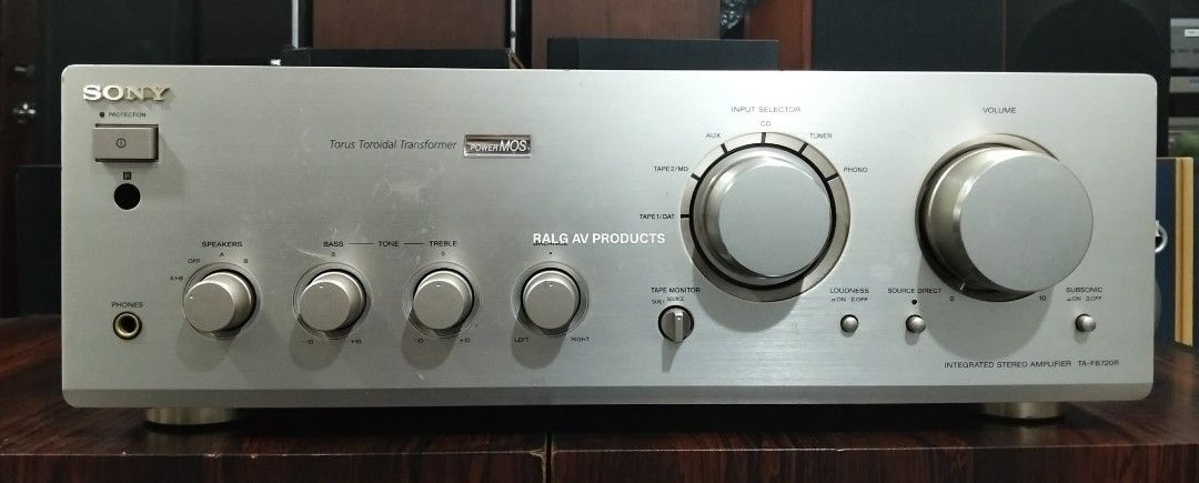 Sony TA-FB720R Integrated Stereo Amplifier (Category: Soundbars, Speakers & Amplifiers) located in Bulacan. Submitted by ronald277077025 (Listing ID 1448614782, Image 2). Description: SONY HIGH QUALITY INTEGRATED STEREO AMPLIFIER TA-FB720R 100 WATTS (4 ohms) 50 WATTS (8 ohms) SPEAKER IMPEDANCE 4-16 OHMS POWER MOS-FETs EQUIPPED WITH TORUS TOROIDAL 110 VOLTS DIMENSIONS: W43 x H15 x D40. 5 cm 8.6 kg Location: Sta Maria Bulacan Shipping at buyers exp