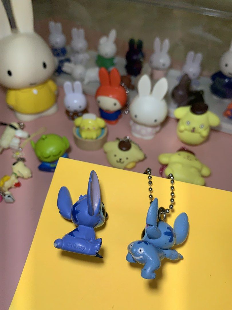 Stitch disney mini figure and keychain (Category: Character Goods) located in Rizal. Submitted by heypapermoon (Listing ID 1448520525, Image 2). Description: Stitch mini figure and keychain - Each: 100.00 - Set: 180.00 With markings Disney Preloved items Manage your expectation RFS: declutter Message me here for any question regarding the item.