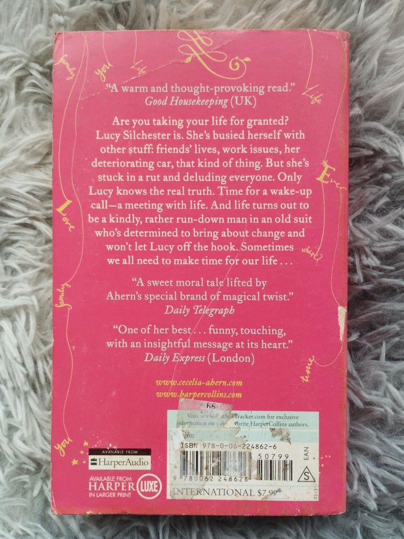 TIME OF MY LIFE BY CECELIA AHERN (Category: Storybooks) located in Bantayan. Submitted by book_island_ph (Listing ID 1448501484, Image 3). Description: MAKE READING A HABIT ‼️‼️‼️ AVAILABLE IF YOU CAN MAKE AN OFFER. PLEASE DON'T WASTE MY REPLY QUOTA IF NOT SURE BUYER. Swipe to left to see additional details/photos of the book. Pictures of the books are posted for hassle free transactions, no unnecessary photo request please. As I'm also a working
