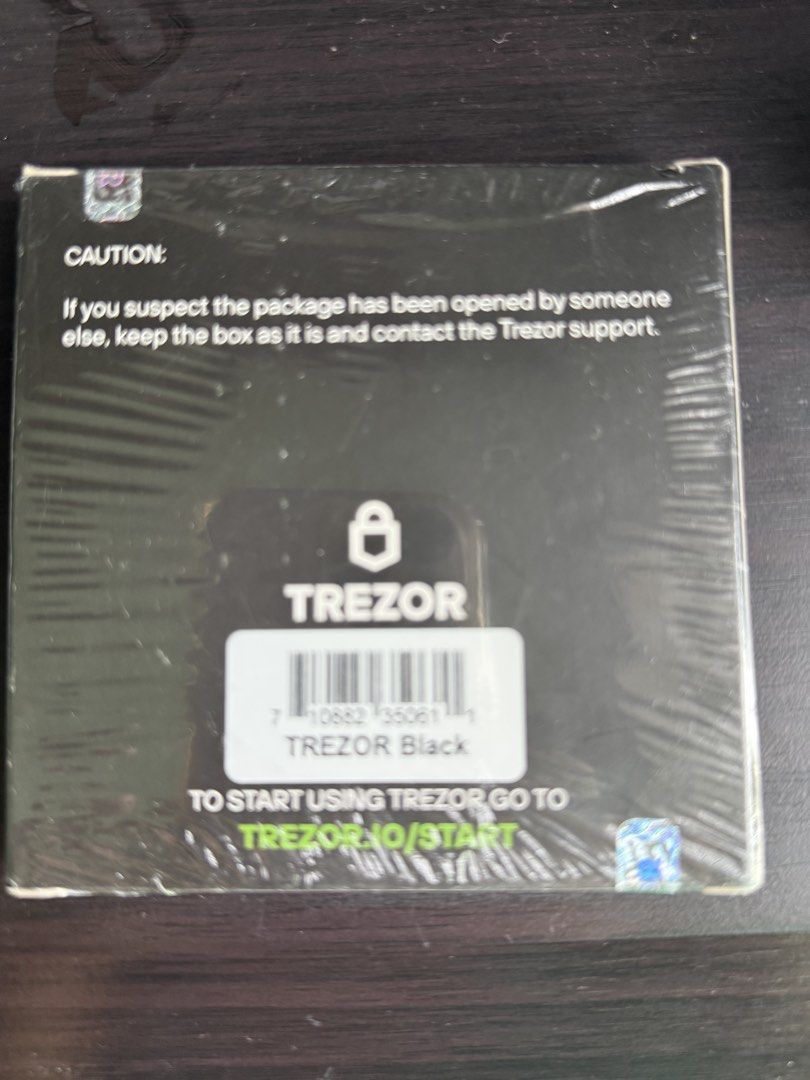 TREZOR Black Original Hardware Wallet by SatoshiLabs (Category: Office & Business Technology) located in Paranaque City. Submitted by bratty.20 (Listing ID 1448561700, Image 2). Description: - Original TREZOR hardware wallet (black model) - Brand new, sealed packaging by SatoshiLabs - Visit trezor.io/start for setup instructions.