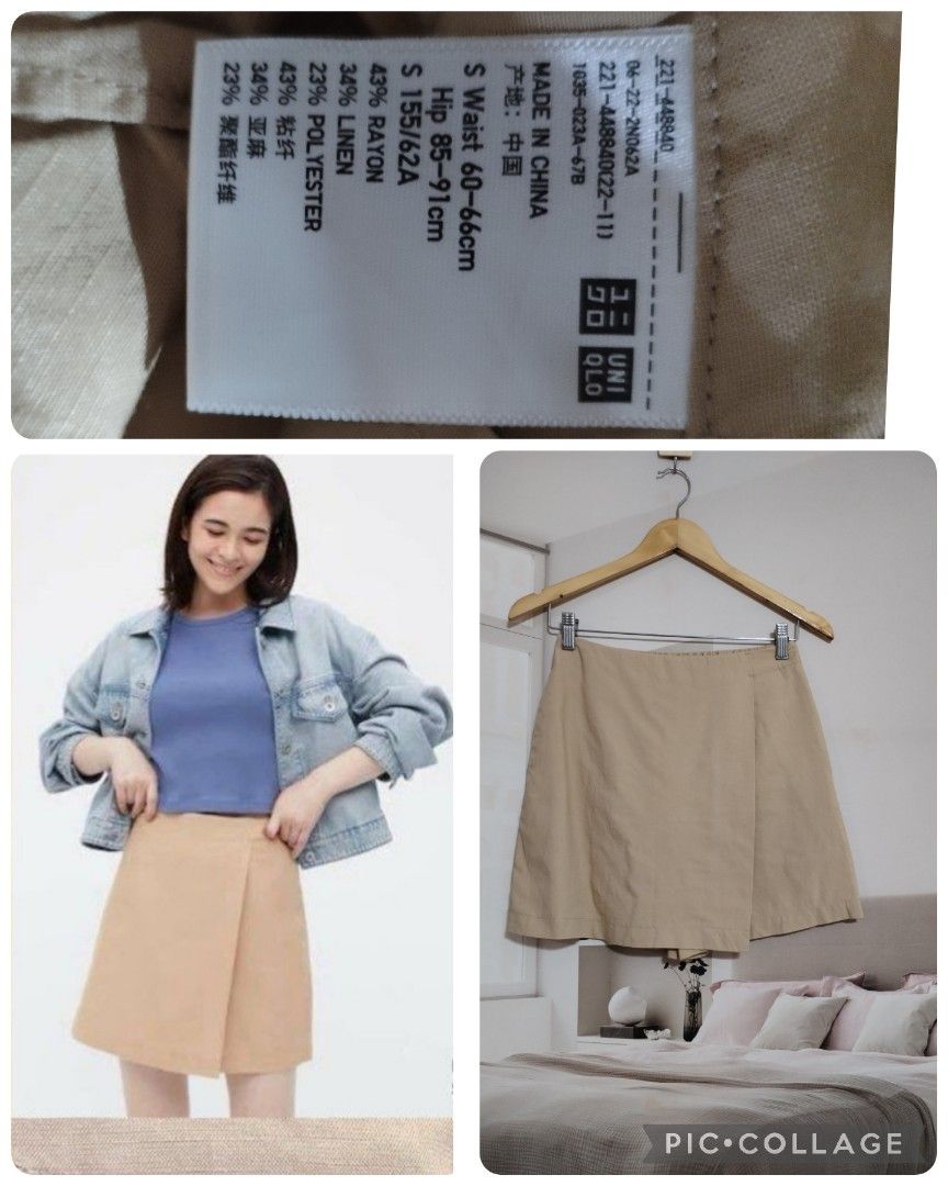 Uniqlo linen blend tan skort (Category: Shorts) located in Lucena. Submitted by styleddsc (Listing ID 1448496625, Image 1). Description: .