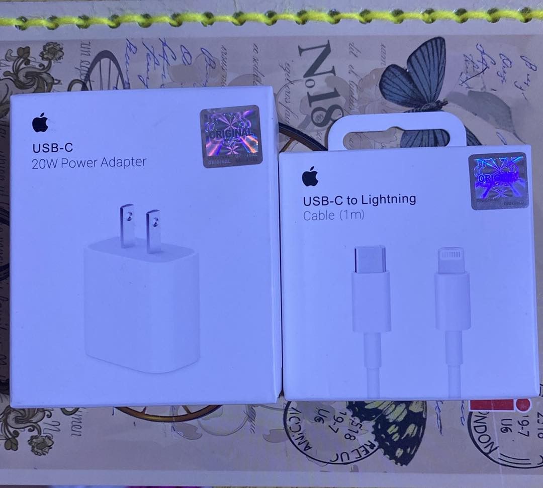 Usb-c to lightning and 20W ADAPTER USB-C (Category: Chargers & Cables) located in Manila. Submitted by pricious (Listing ID 1448487170, Image 1). Description: .