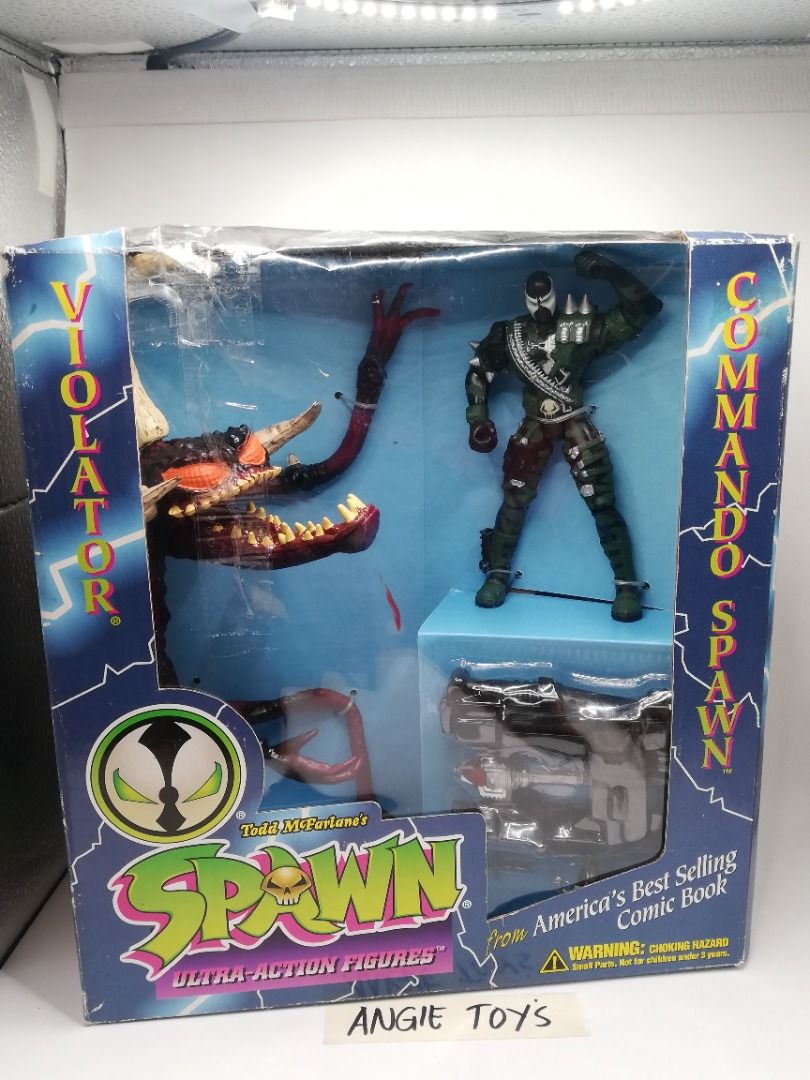 Vintage 1995 McFarlane Spawn Commando Spawn vs Violator Collectors Gift Set (Complete / Open Box) (Category: Figurines & Statues) located in Davao. Submitted by angiesvintagetoyshoppe (Listing ID 1448547194, Image 1). Description: Selling a rare, vintage 1995 Todd McFarlane’s Spawn "Commando Spawn vs. Violator" Collectors Gift Set Limited Edition. A classic grail piece from the golden era of 90s action figures. PRODUCT DETAILS & CONDITION: - Stat