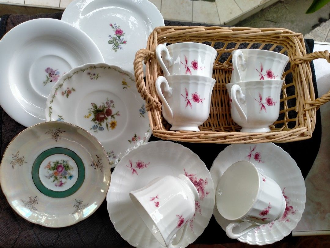 Noritake take all price 850 (Category: Coffee & Tea Tableware) located in Manila. Submitted by margeventa (Listing ID 1448586445, Image 3). Description: Stored unused/no issue 6 Noritake cups studio collection 2.5" tall/2.7" mouth wide 2 Noritake studio collection pair saucers 5.2" 4 mix brand flower design saucers take all price: 850 buyer shoulders sf Location:Cainta.