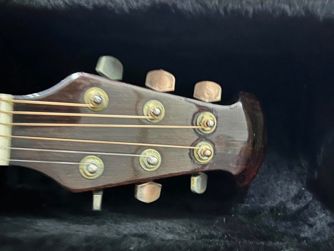 Vintage Japanese All-Solid Dreadnought Guitar with Hardcase (Category: Musical Instruments) located in Calamba. Submitted by joshuacasupang (Listing ID 1448622414, Image 2). Description: Vintage Japanese All-Solid Dreadnought Guitar with Hardcase Price: ₱15,000 Body: Dreadnought Shape Build: Full Solid Wood Construction (All-Solid) Top: Solid Aged Spruce Back/Sides: Solid Rosewood / Mahogany Details: Condition: Beautifully aged wood, deep resonan