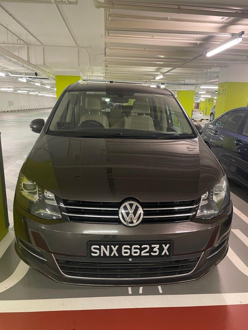 Volkswagen Sharan 2.0 TSI DSG (A) (Category: Used Cars) located in Singapore. Submitted by khan_z (Listing ID 1448619450, Image 1). Description: Volkswagen Sharan 2.0 TSI. MPV with spacious interior. Comfortable seating for the whole family. Dark brown exterior. Clean interior. SNX6623X..