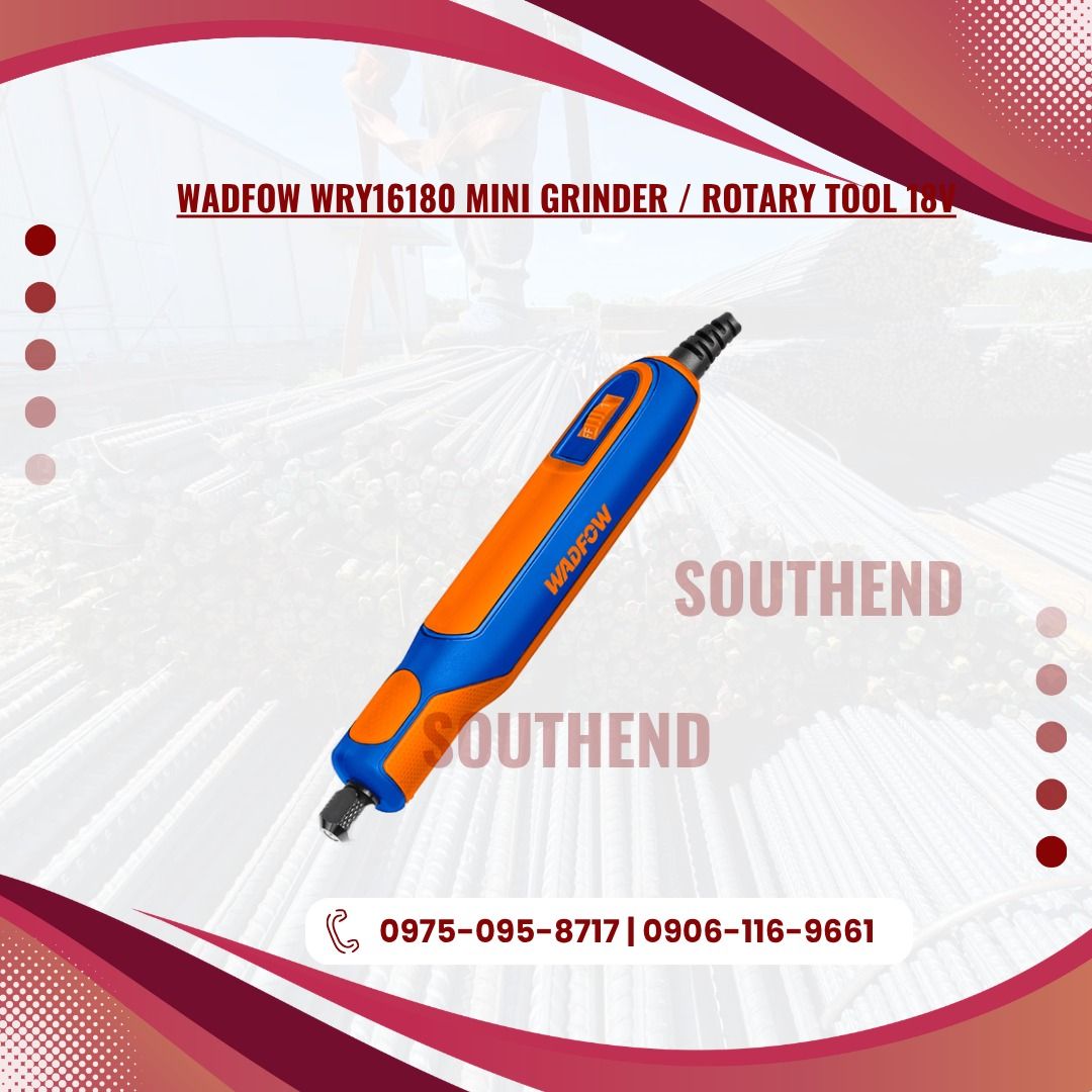 WADFOW WRY16180 MINI GRINDER / ROTARY TOOL 18V (Category: Home Improvement Tools & Accessories) located in Caloocan City. Submitted by lauda_southend (Listing ID 1448539320, Image 1). Description: 𝕆ℕ 𝕊𝕋𝕆ℂ𝕂 – ℍ𝕚𝕘𝕙-ℚ𝕦𝕒𝕝𝕚𝕥𝕪 𝕀𝕟𝕕𝕦𝕤𝕥𝕣𝕚𝕒𝕝 & ℂ𝕠𝕟𝕤𝕥𝕣𝕦𝕔𝕥𝕚𝕠𝕟 𝕄𝕒𝕥𝕖𝕣𝕚𝕒𝕝𝕤 𝕃𝕠𝕠𝕜𝕚𝕟𝕘 𝕗𝕠𝕣 𝕢𝕦𝕒𝕝𝕚𝕥𝕪 𝕔𝕠𝕟𝕤𝕥𝕣𝕦𝕔𝕥𝕚𝕠𝕟 𝕒𝕟𝕕 𝕙𝕒𝕣𝕕𝕨𝕒𝕣𝕖 𝕞𝕒𝕥𝕖𝕣𝕚𝕒𝕝𝕤? 𝕎𝕖 𝕤𝕦𝕡𝕡𝕝𝕪 𝕒 𝕨𝕚𝕕𝕖 𝕣𝕒𝕟𝕘𝕖 𝕠