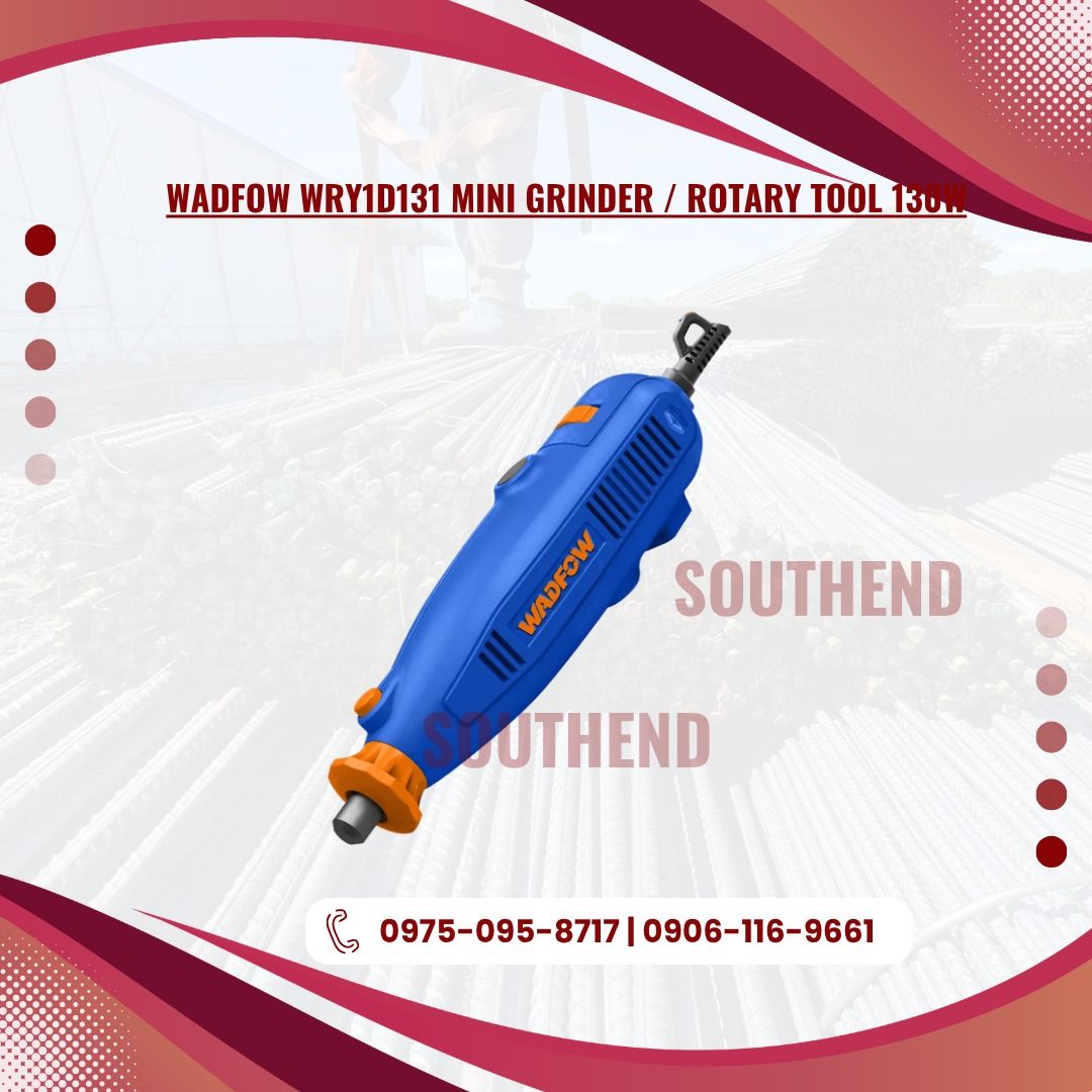 WADFOW WRY1D131 MINI GRINDER / ROTARY TOOL 130W (Category: Home Improvement Tools & Accessories) located in Caloocan City. Submitted by lauda_southend (Listing ID 1448537429, Image 1). Description: 𝕆ℕ 𝕊𝕋𝕆ℂ𝕂 – ℍ𝕚𝕘𝕙-ℚ𝕦𝕒𝕝𝕚𝕥𝕪 𝕀𝕟𝕕𝕦𝕤𝕥𝕣𝕚𝕒𝕝 & ℂ𝕠𝕟𝕤𝕥𝕣𝕦𝕔𝕥𝕚𝕠𝕟 𝕄𝕒𝕥𝕖𝕣𝕚𝕒𝕝𝕤 𝕃𝕠𝕠𝕜𝕚𝕟𝕘 𝕗𝕠𝕣 𝕢𝕦𝕒𝕝𝕚𝕥𝕪 𝕔𝕠𝕟𝕤𝕥𝕣𝕦𝕔𝕥𝕚𝕠𝕟 𝕒𝕟𝕕 𝕙𝕒𝕣𝕕𝕨𝕒𝕣𝕖 𝕞𝕒𝕥𝕖𝕣𝕚𝕒𝕝𝕤? 𝕎𝕖 𝕤𝕦𝕡𝕡𝕝𝕪 𝕒 𝕨𝕚𝕕𝕖 𝕣𝕒𝕟𝕘𝕖 �