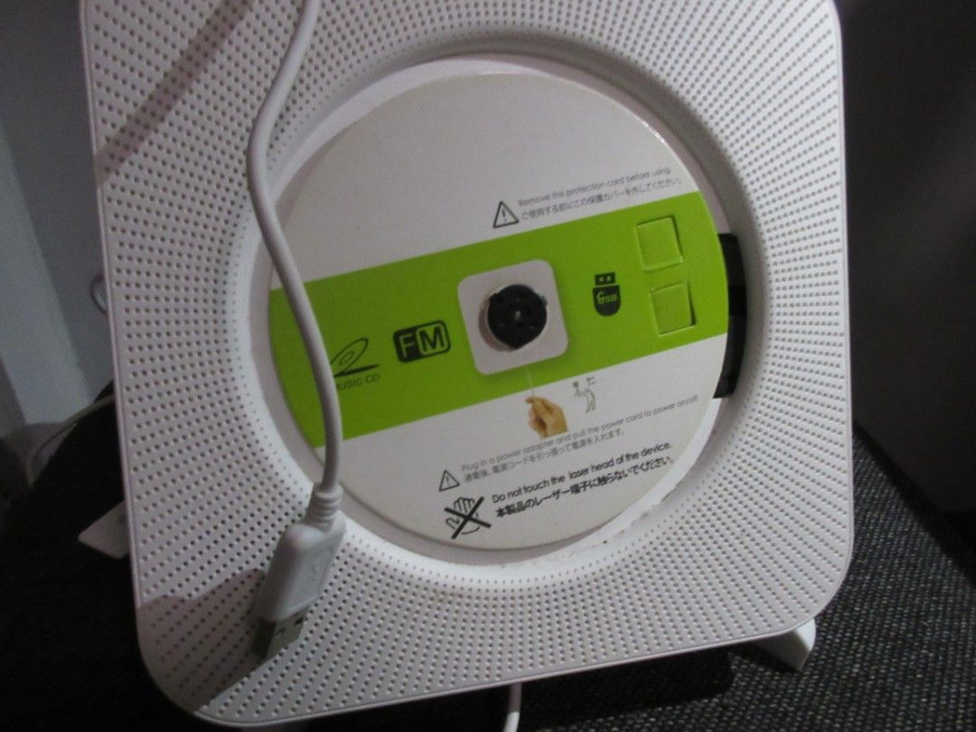 White Wall Mounted CD Player (Batteries Included) (Category: Portable Music Players) located in Manila. Submitted by declutterby.sophie (Listing ID 1448643340, Image 1). Description: FOR SALE WHITE WALL MOUNTED CD PLAYER WITH BLUETOOTH, FM RADIO, USB PORT, AND REMOTE. note : It works perfectly fine. The audio it produces sounds good as new! and before I turn it over to buyer, lilinisan and sanitize ko rin siya so di siya dusty and dugyot. STRICTL
